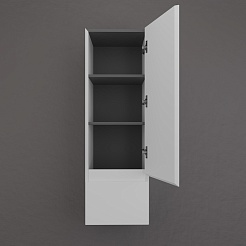 Style Line Шкаф пенал Манхэттен 36 Plus подвесной эмаль белая матовая – фотография-4